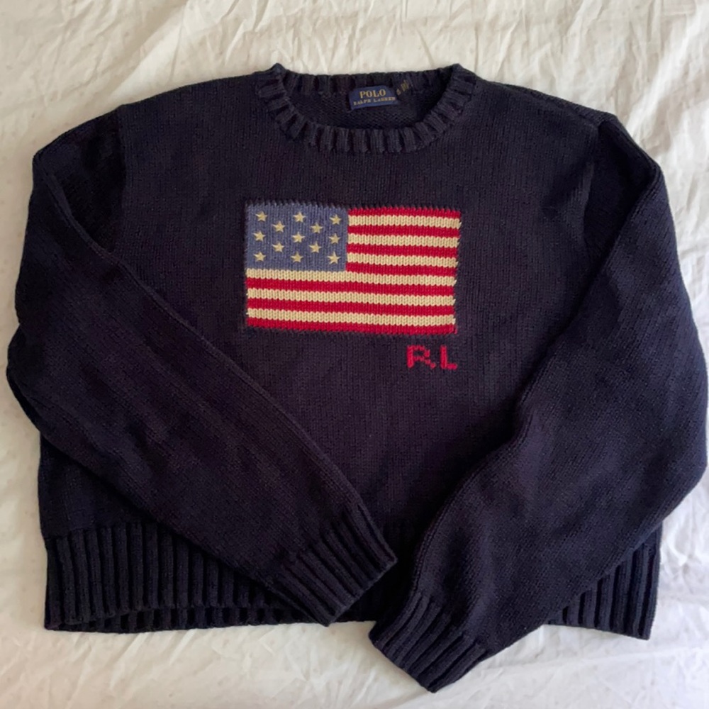 Polo Ralph Lauren Cropped Flag Sweater